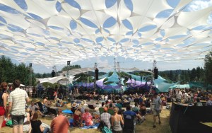 During the final day of Pickathon, a grinning Zale Schoenborn, founder of