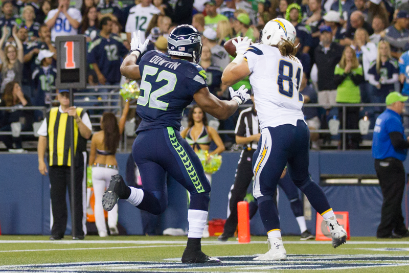 San Diego still managed to put up two touchdowns, including this three yard pass to tight end Jake Byrne.
