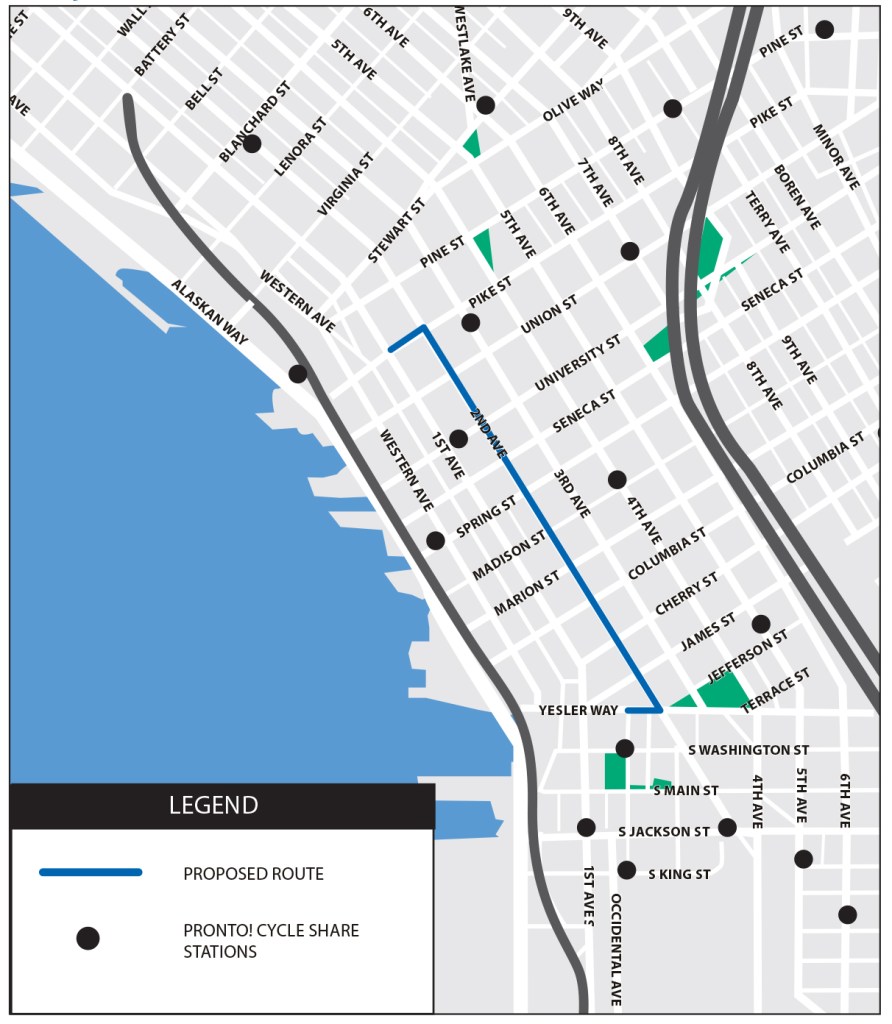 From SDOTWell this is unexpected.The hotly anticipated protected two-way bike lane on