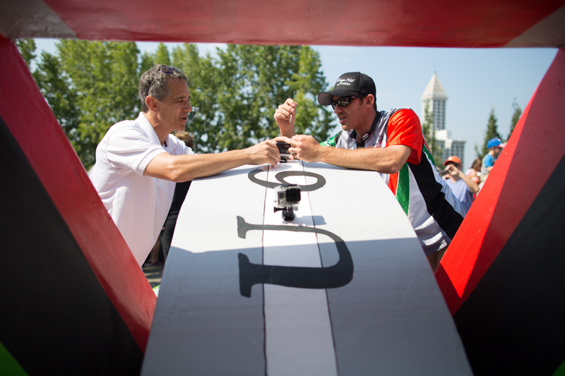...to actual unlimited-class hydroplane driver Jimmy Shame.