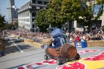In any case, Seahawks mascot Blitz was the lucky first ride down the course.
