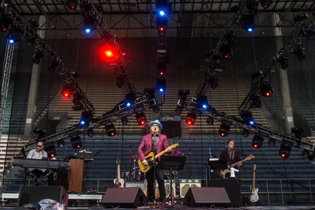 Elvis Costello, as ever, was in top form for his main stage performance. Goofy to the end and talent to spare. Photo by Morgen Schuler