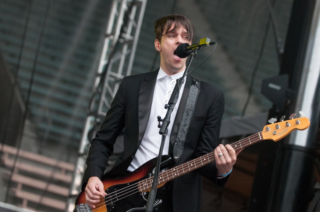 The first main stage show of the day with Panic! at the Disco, gold clad and a crazy crowd to boot. Photo by Morgen Schuler
