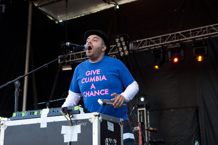 Mexican Institute of Sound pumped up the crowd with their latin electronic beats. Photo by Anna Erickson