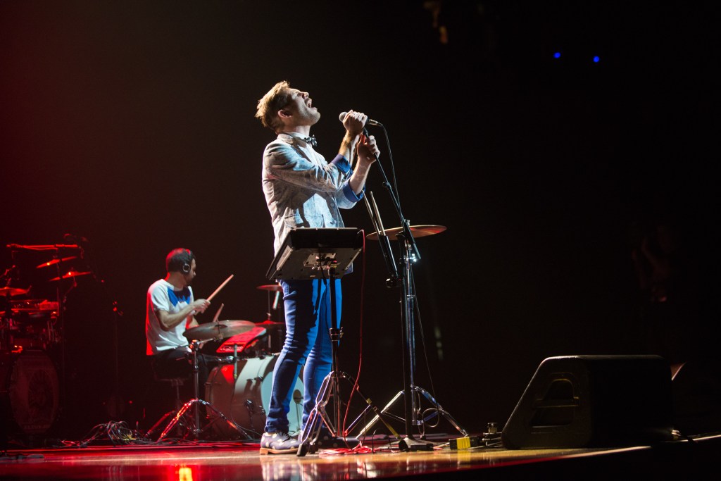 Fun poppy band Bright Light Bright Light opened up for Elton creating an air of lightness and excitement in prep for the man himself.