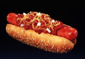 Chili cheese dog