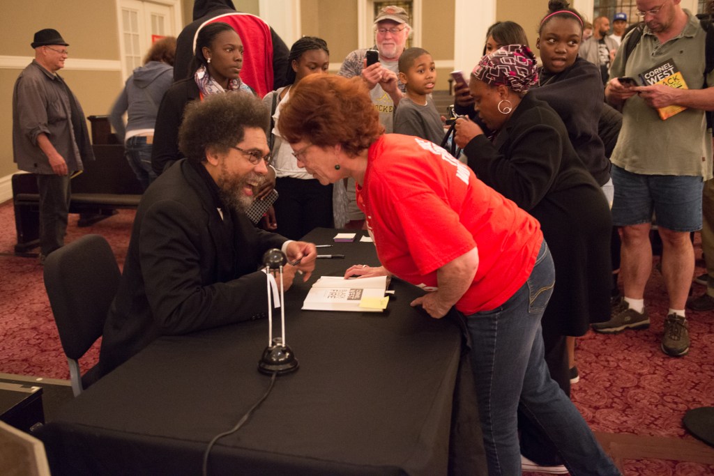 Dr. West spoke with everyone that wanted a handshake, photo, or autograph. A kind soul thorugh and through. Photo by Morgen Schuler