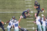 Seattle kicker Steven Hauschka completes a 33-yard field goal in the first quarter.
