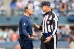 Seattle head coach Pete Carroll argues with a referee in the second quarter.