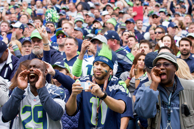 Fans cheer in the third quarter.