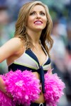 A Seagal cheerleader reacts to a bad play from the home team in the fourth quarter.