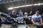 Dallas fans cheer for their team after winning 30-23.