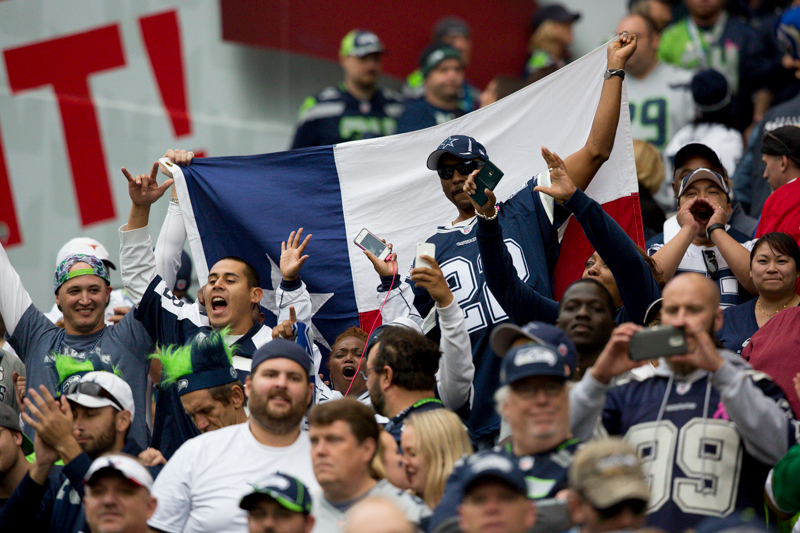 Dallas fans celebrate their win against Seattle.