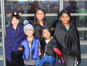 Tulalip children at the signing of the Indigenous Peoples' Day Resolution.