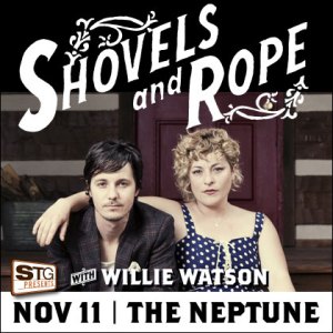 STG presents: Shovels and Rope Tuesday | November 11 8 pm | The Neptune   Mississippi-born,