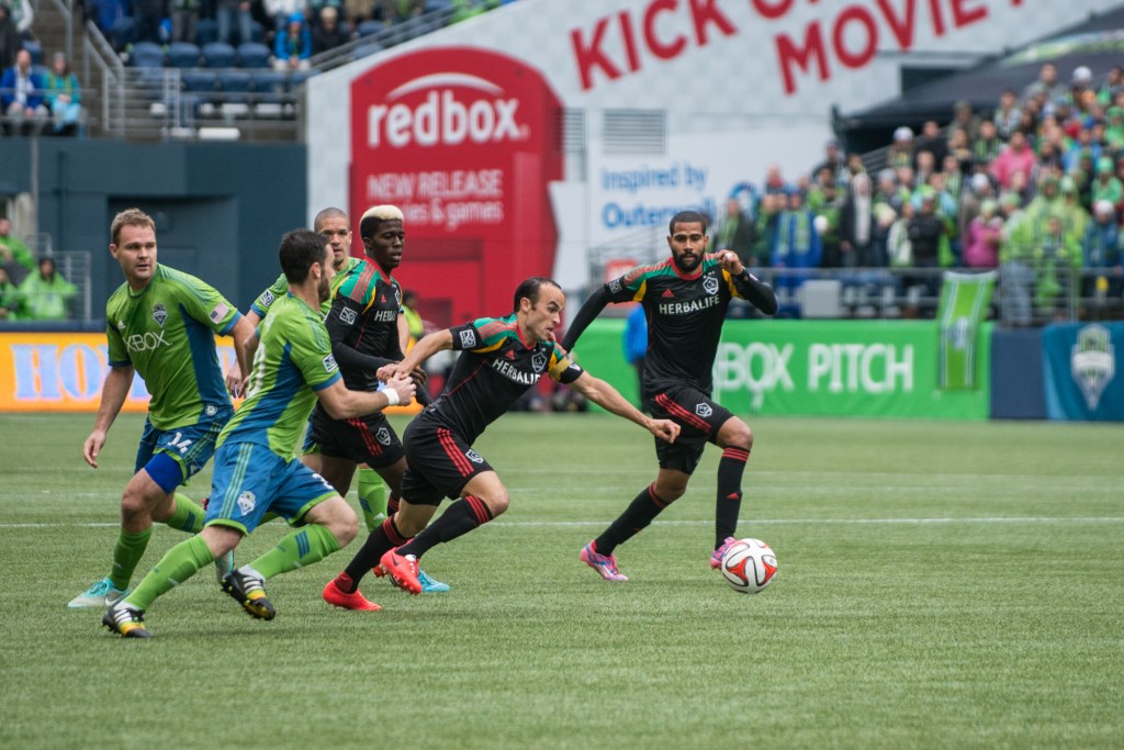 Landon Donovan didn't touch the ball much Saturday but when he did, it was aggressively so. Photo by Morgen Schuler