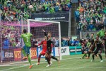 The Sounders made only one goal attempt in the entirety of the first half of the game. Photo by Morgen Schuler
