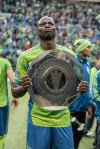 Seattle finally won the coveted Supporter's Shield, the first time the Sounders have captured it. Photo by Morgen Schuler