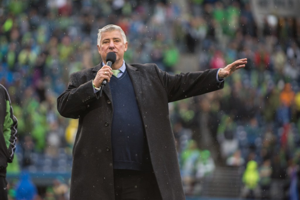 Coach Sigi thanked the team and the fans for all the support throughout the season. Photo by Morgen Schuler