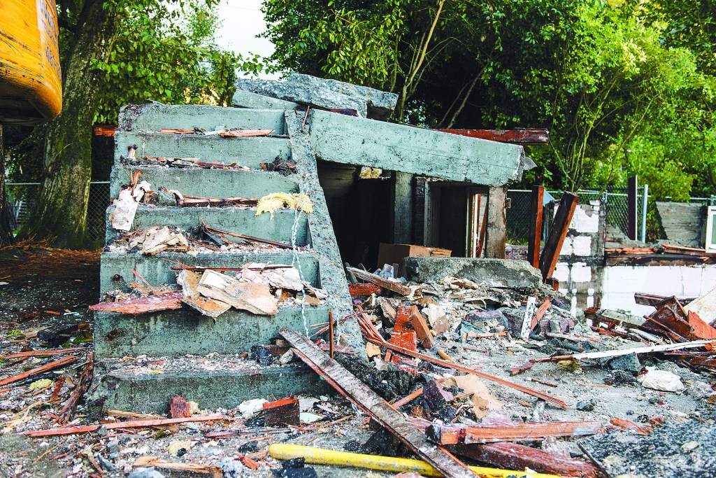 This is all that remains of Genesis House.