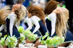 Seagals cheerleaders dance for the crowd inbetween the first and second quarter.