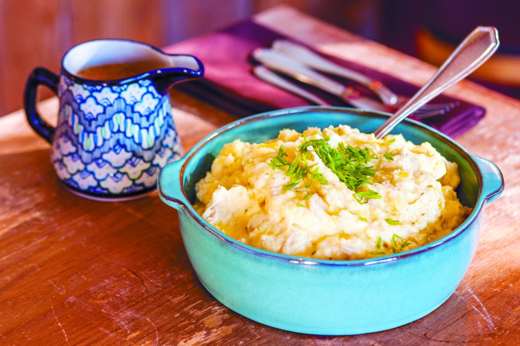 Creamy Smashed Rutabaga & Potatoes.
