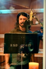 Foos frontman, Dave Grohl, in the booth.