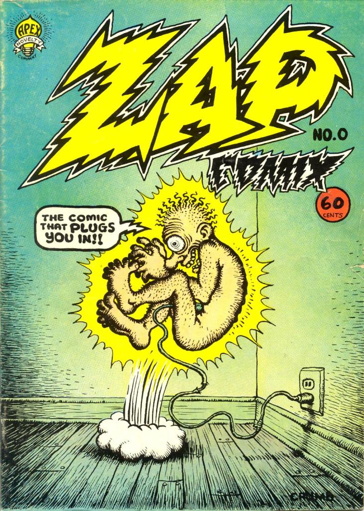 The first issue of Zap, cover image by Crumb.Fantagraphics