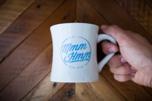 Mmhmm's mobile coffee bar set up outside of Hairstream in east Ballard.