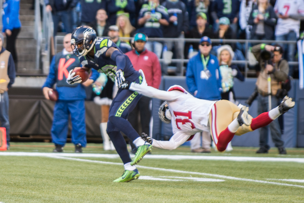 Paul Richardson played a much bigger role today, including his first NFL touchdown.