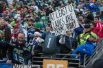 At the half, Seahawks fans taunted the 49ers as they headed into the locker room.