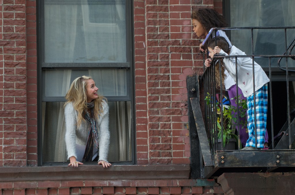 Oh no! Is Miss Hannigan (Diaz) drunk again? Annie (Wallis, with Nicolette Pierini) has to wonder.Barry Wetcher/Sony/Columbia