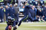 Seattle kicker Steven Hauschka completes a 42-yard field goal in the third quarter.