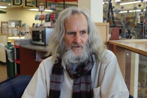 Bickford at a Des Moines store where he likes to draw.