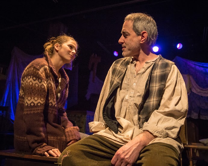 Natasha (Cox) and the actor (Waldstein) share a moment of solidarity.