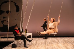 Irina (Andrews) swings while Chebutykin (Peter Crook) observes.Chris Bennion