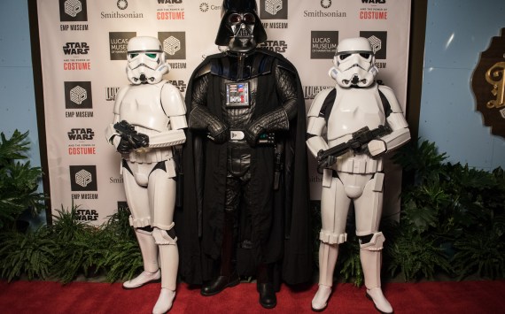 What's a Star Wars opening without Darth Vader and his storm troopers.
