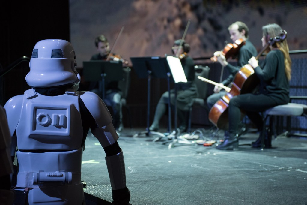 Music so beautiful even a storm trooper could be lulled.