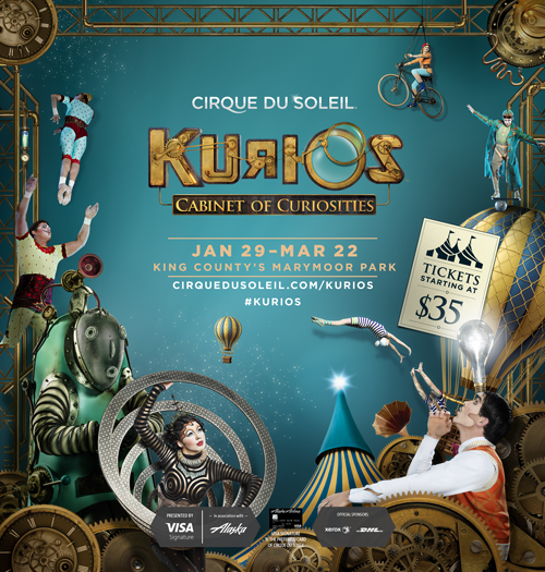 Cirque du Soleil presents: Kurious Wednesday | February 25 8:00 pm | Marymoor Park  Treat