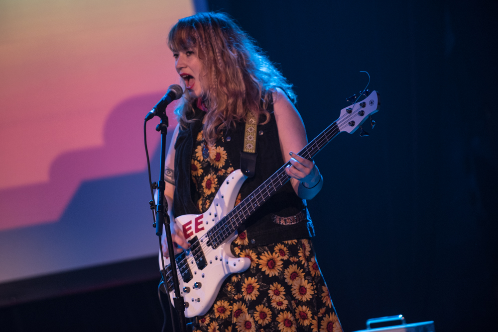 The bubbly rock of Tacocat started a mosh pit on the floor. At least it got stingy PNW'ers to dance. Photo by Morgen Schuler.
