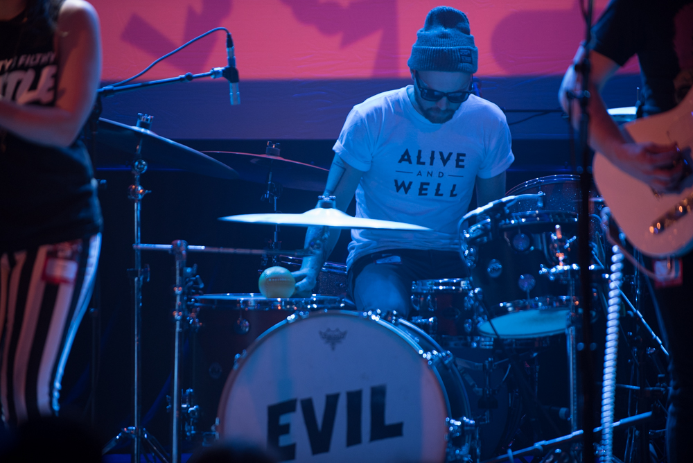 The Young Evils started off the launch party with some punk-pop as the crowd shuffled into the Neptune. Photo by Morgen Schuler.