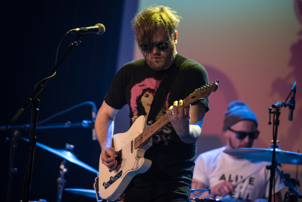 The Young Evils started off the launch party with some punk-pop as the crowd shuffled into the Neptune. Photo by Morgen Schuler.