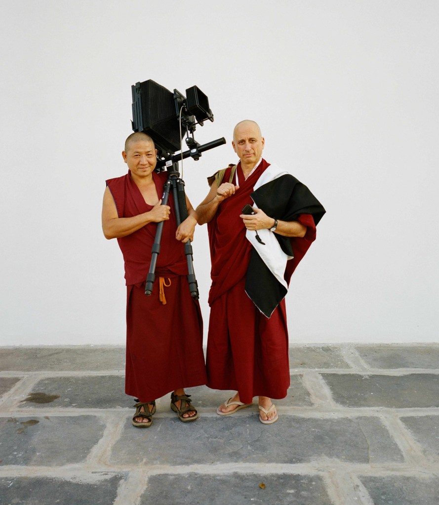 Vreeland (right) with an assistant.