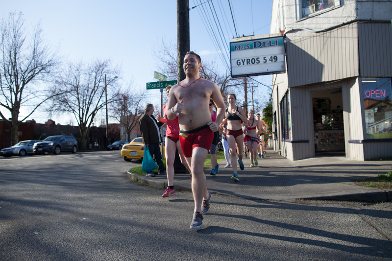  Ready to run. Photo by Jeremy Dwyer-Lindgren Flowers, chocolates, and cards might