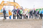 The June 2012 groundbreaking: The first shovelful is the easiest.