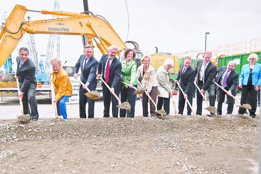 The June 2012 groundbreaking: The first shovelful is the easiest.
