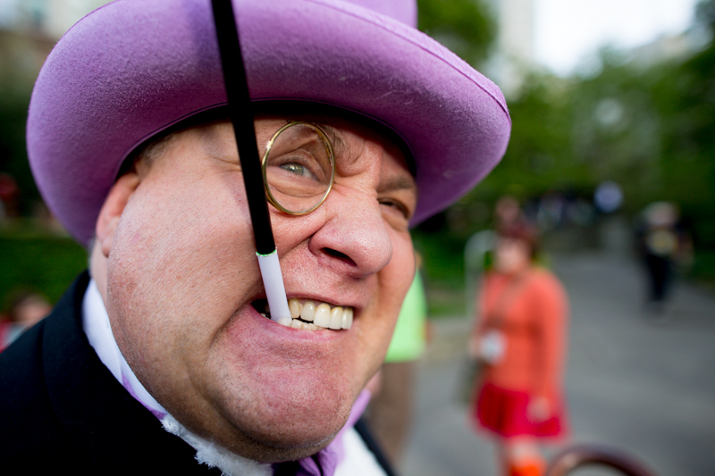 Bobby Miller gives the camera his best Penguin face.