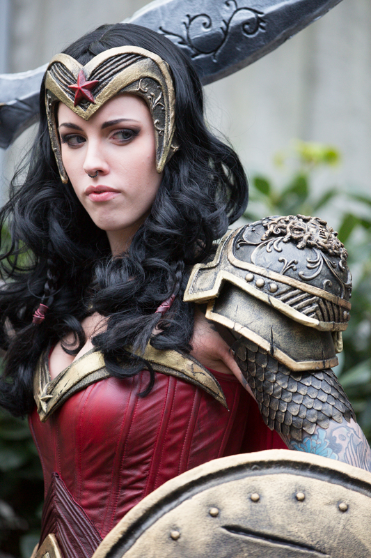 Wonder Woman, aka Alivia Foley, poses for a photo.