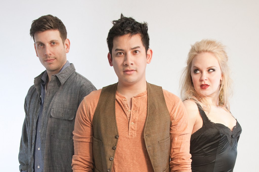 From left, Williams, Huertas, and deLohr Helland enact Huertas' coming-of-age tale.Andry Laurence