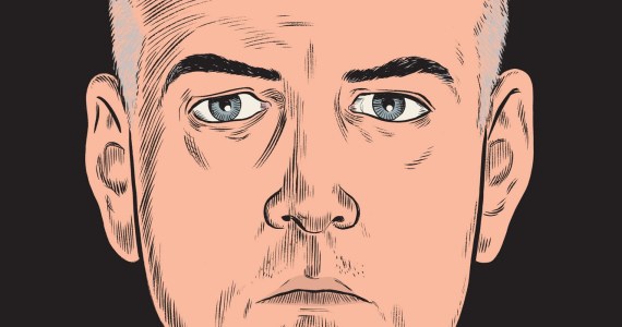 Clowes in self-portrait.